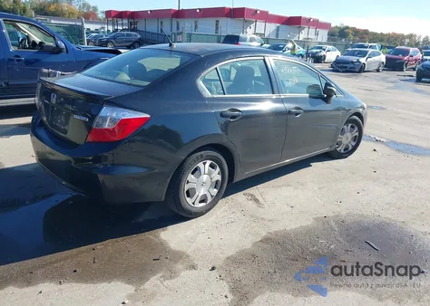 2012 Honda Civic Hybrid из США, поврежденный, VIN JHMFB4F32CS009061